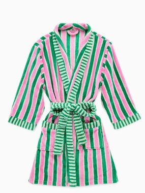 Pink and Green Striped Robe
